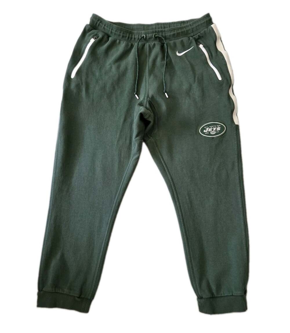 Nike NFL New York Jets Joggers Sweatpants Zip Pockets Athletic Football Size XL